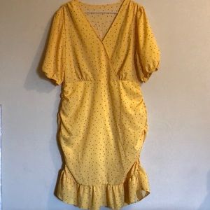 Yellow polka dot dress